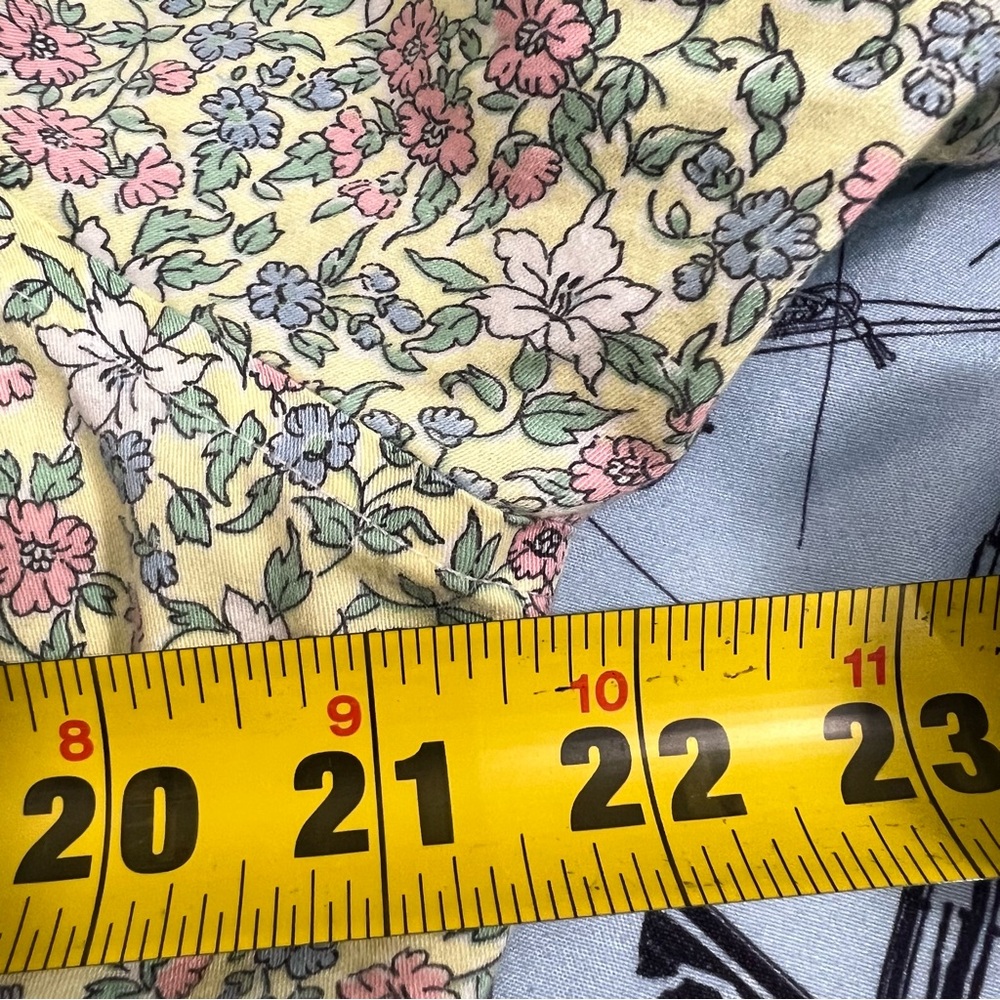 Chaps Yelllow Cream Floral Button-Down Shirt - Picture 6 of 10